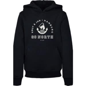 F4NT4STIC Hoodie Go North Knut & Jan Hamburg Logo schwarz