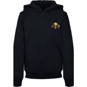 F4NT4STIC Hoodie Rainbow Turtle HOODIE UNISEX schwarz