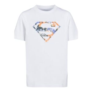 F4NT4STIC T-Shirt T-Shirt DC Comics Superman Floral Logo Superheld weiß