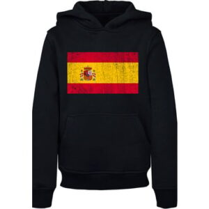 F4NT4STIC Hoodie Spain Spanien Flagge distressed schwarz