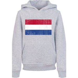 F4NT4STIC Hoodie Netherlands NIederlande Holland Flagge distressed heather grey