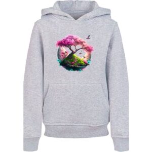 F4NT4STIC Hoodie Kirschblüten Baum Unisex Hoodie heather grey