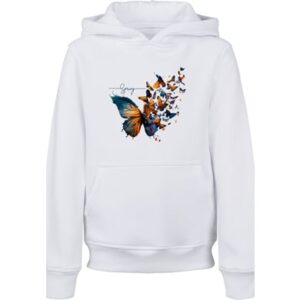 F4NT4STIC Hoodie Schmetterling Frühling Hoodie Unisex weiß