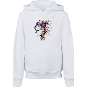 F4NT4STIC Hoodie Silhouette Bunte Blumen weiß