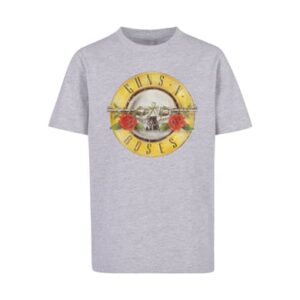 F4NT4STIC T-Shirt Guns 'n' Roses Band Vintage Classic Logo (Distressed) Black heather grey