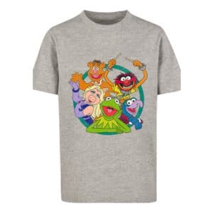 F4NT4STIC T-Shirt Disney Die Muppets Group Circle heather grey