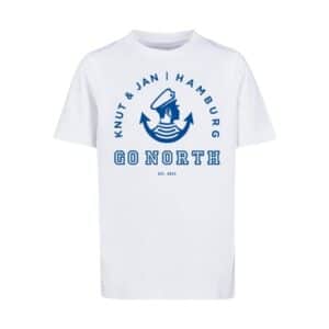 F4NT4STIC T-Shirt Go North Knut & Jan Hamburg Logo weiß