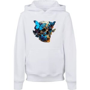 F4NT4STIC Hoodie Schmetterling Skull HOODIE UNISEX weiß