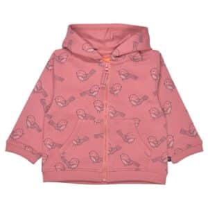 STACCATO Sweatjacke soft berry gemustert