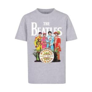 F4NT4STIC T-Shirt The Beatles Band Sgt Pepper Black heather grey