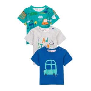 MINOTI 3er-Pack T-Shirts Grau/Grün/Blau