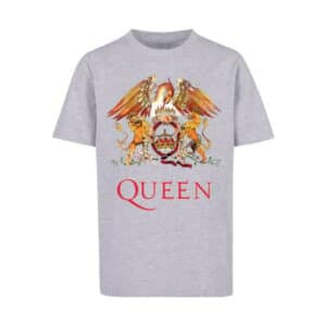 F4NT4STIC T-Shirt Queen Rockband Classic Crest Black heather grey