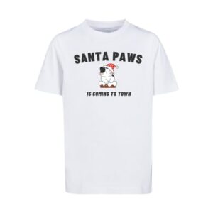 F4NT4STIC T-Shirt Santa Paws Christmas Cat weiß