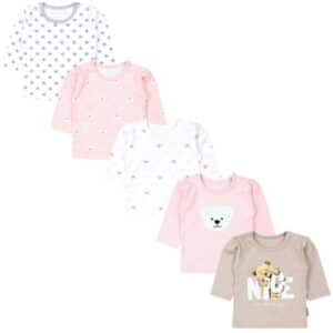 TupTam Baby Mädchen Langarmshirt 5er Set rosa Modell 1