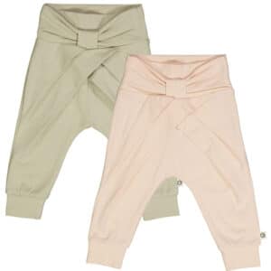 Müsli Babyhose 2er-Pack Balsam rose/Dessert green