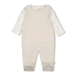 Feetje Strampler 2-tlg. Little Duck Offwhite melange