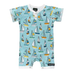 Villervalla Strampler Sailboat blau