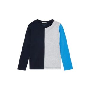 TOM TAILOR Langarmshirt mit Colorblocking dunkelblau