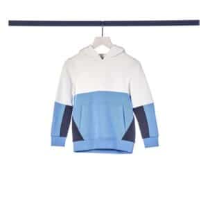 TOM TAILOR Sweatshirt colorbloked hoody light blue