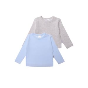 Liliput Langarmshirts im 2er Set hellblau/ grau-melange