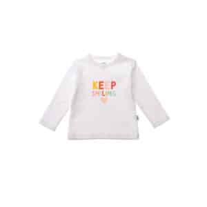 Liliput Langarmshirt 'Keep Smiling' weiss