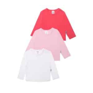 Liliput Langarmshirt im 3er-Pack weiss/ rosa/ himbeer