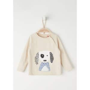 s.Oliver Langarmshirt Hund beige