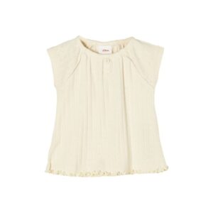 s.Oliver T-Shirt mit Ajourmuster beige