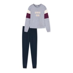 Schiesser Pyjama Teens Nightwear grau-mel.